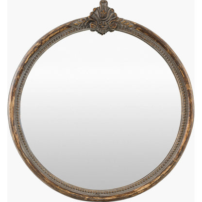 Aden Accent Mirror by Livabliss. Made from mango wood in a traditional style.