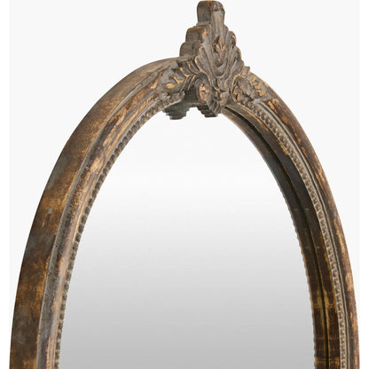 Aden Accent Mirror by Livabliss. Made from mango wood in a traditional style.