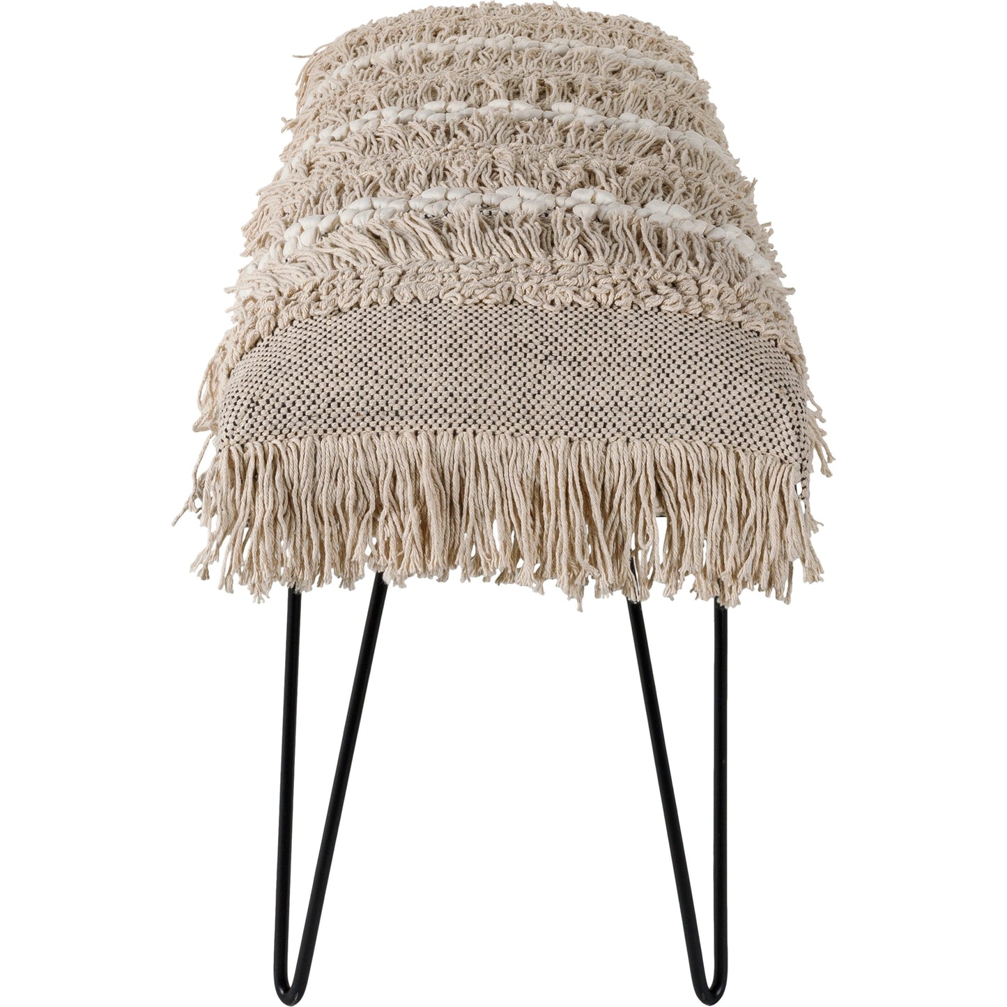 002 SI-1915844 | Additional Silo | Adilah Bench - 31043 by Livabliss in top: cream, base: gold and powder coated. Made from top: cotton, base: metal in a modern style.