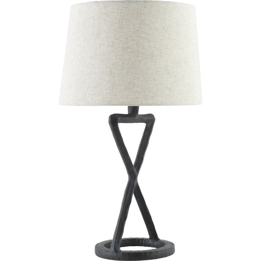 Adaje Accent Table Lamp by Surya. Made from aluminum, cotton, metal in a unique style.