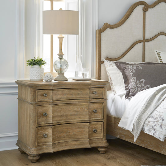 Weston Hills Bachelor's Chest by Pulaski Furniture in flax seed. Made from hardwood solids, hickory veneers in a traditional style.