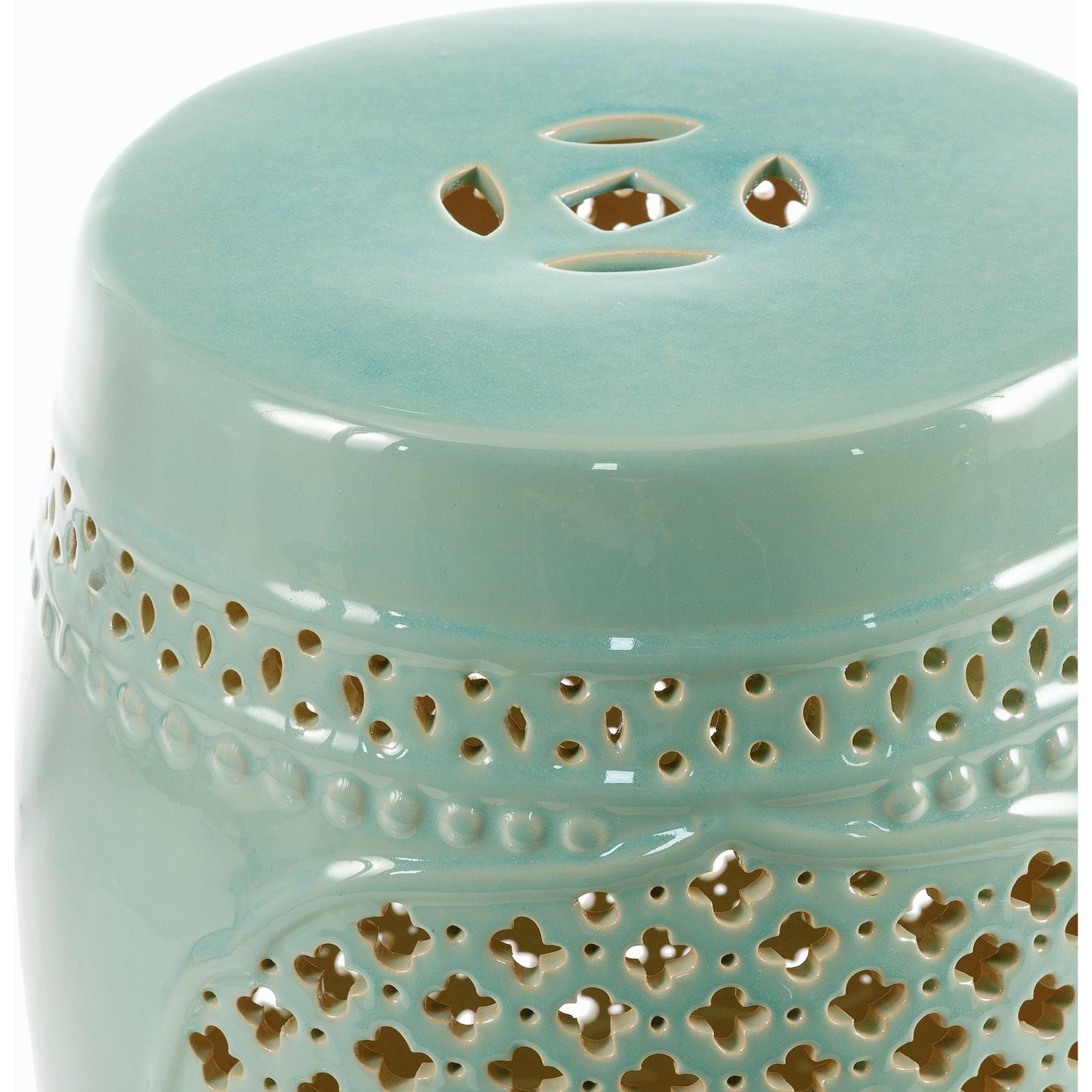 002 SI-2167350 | Closeup | Auburndale Garden Stool - 16723 by Livabliss in sage, dark bronze, lunar green. Made from unique in a cottage & farmhouse style.