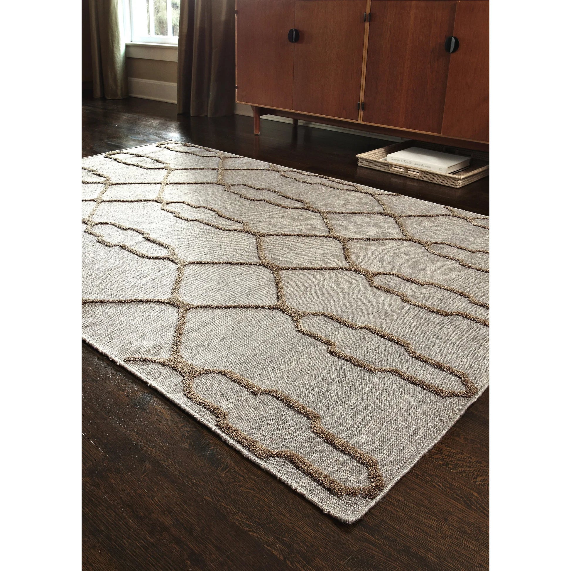 Wade WAE-05 Rug by Loloi in brown, stone. Made from 100% polyester in a unique style.