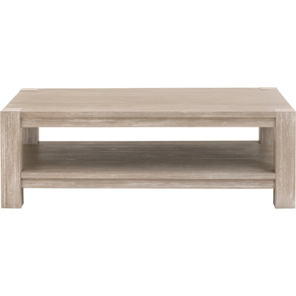 Adler Coffee Table by Essentials For Living in natural gray acacia. Made from solid beech wood, acacia veneer, mdf in a transitional style.