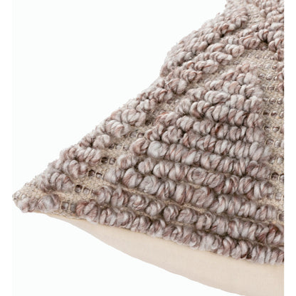 Anders Pillow - 21384 by Livabliss in taupe, light beige. Made from front: 50% cotton, 50% polyester, back: 100% cotton in a modern style.