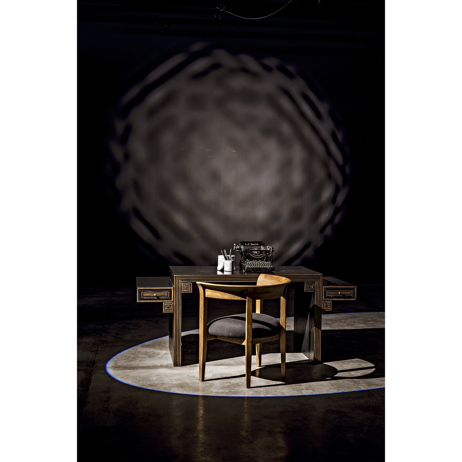 Webster Club Chair by Noir. Made from teak in a transitional style.