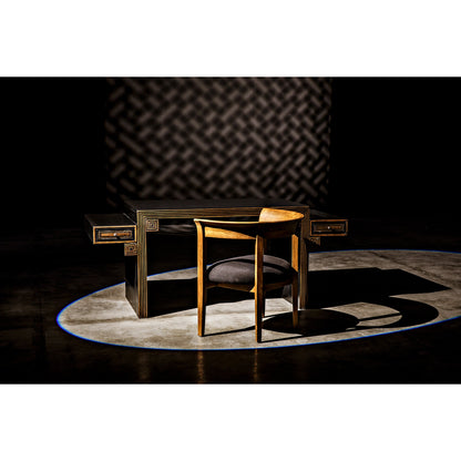 Webster Club Chair by Noir. Made from teak in a transitional style.