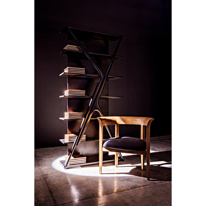 Webster Club Chair by Noir. Made from teak in a transitional style.