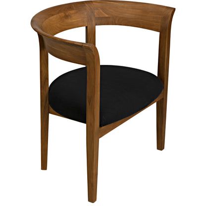 Webster Club Chair by Noir. Made from teak in a transitional style.