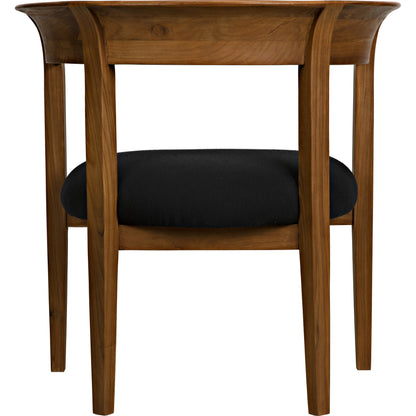 Webster Club Chair by Noir. Made from teak in a transitional style.