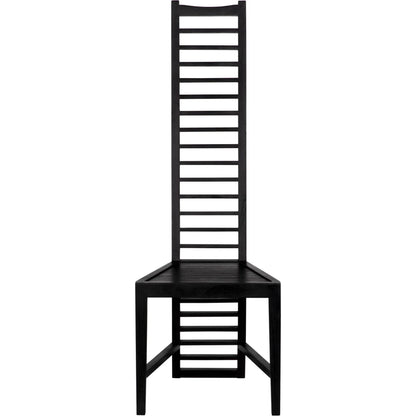 Morris Chair by Noir in charcoal black. Made from mindi in a eclectic & global style.