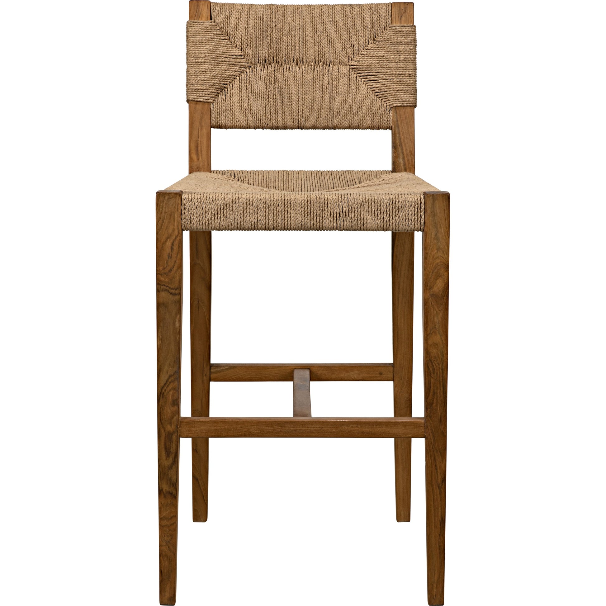 Bran Counter Stool by Noir. Made from teak in a coastal style.