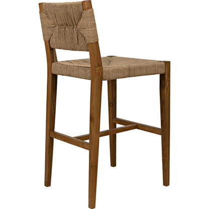 Bran Counter Stool by Noir. Made from teak in a coastal style.