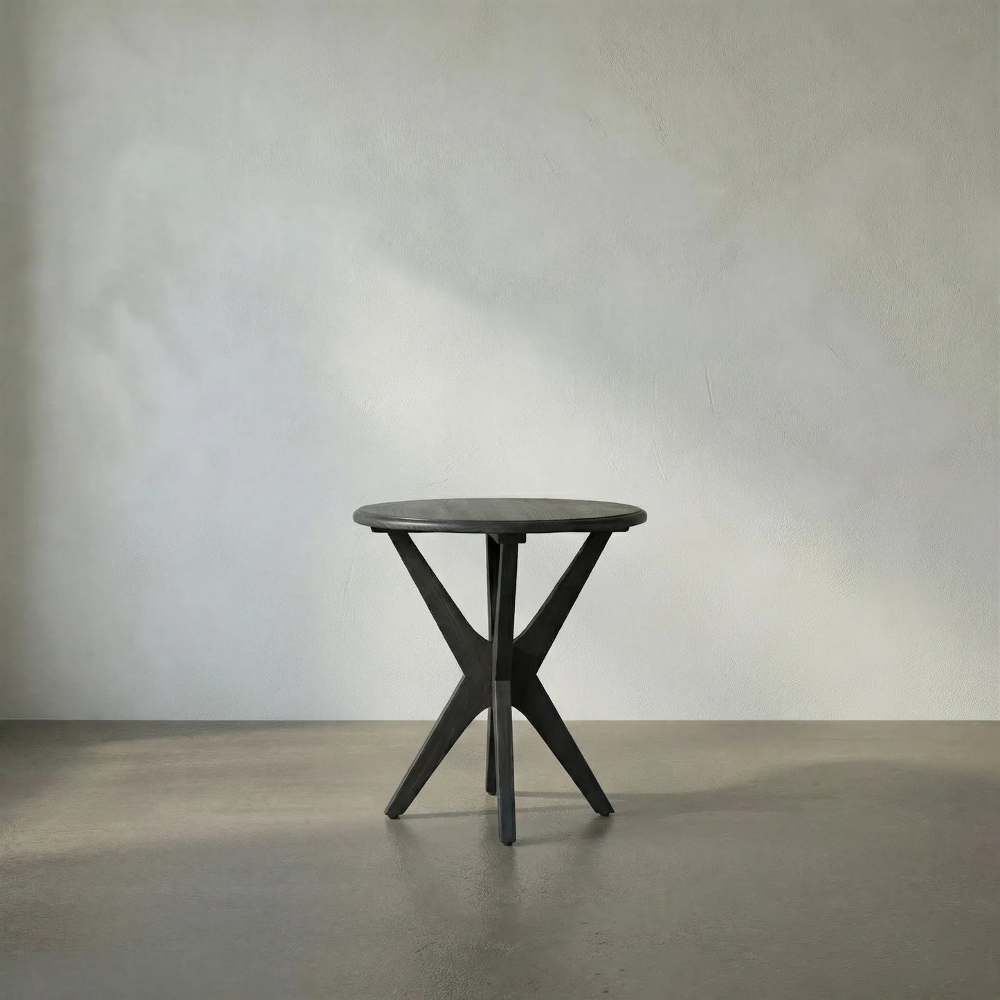 010 S-334796 | Lifestyle | Fox Side Table by Noir in charcoal black. Made from sungkai in a modern style.