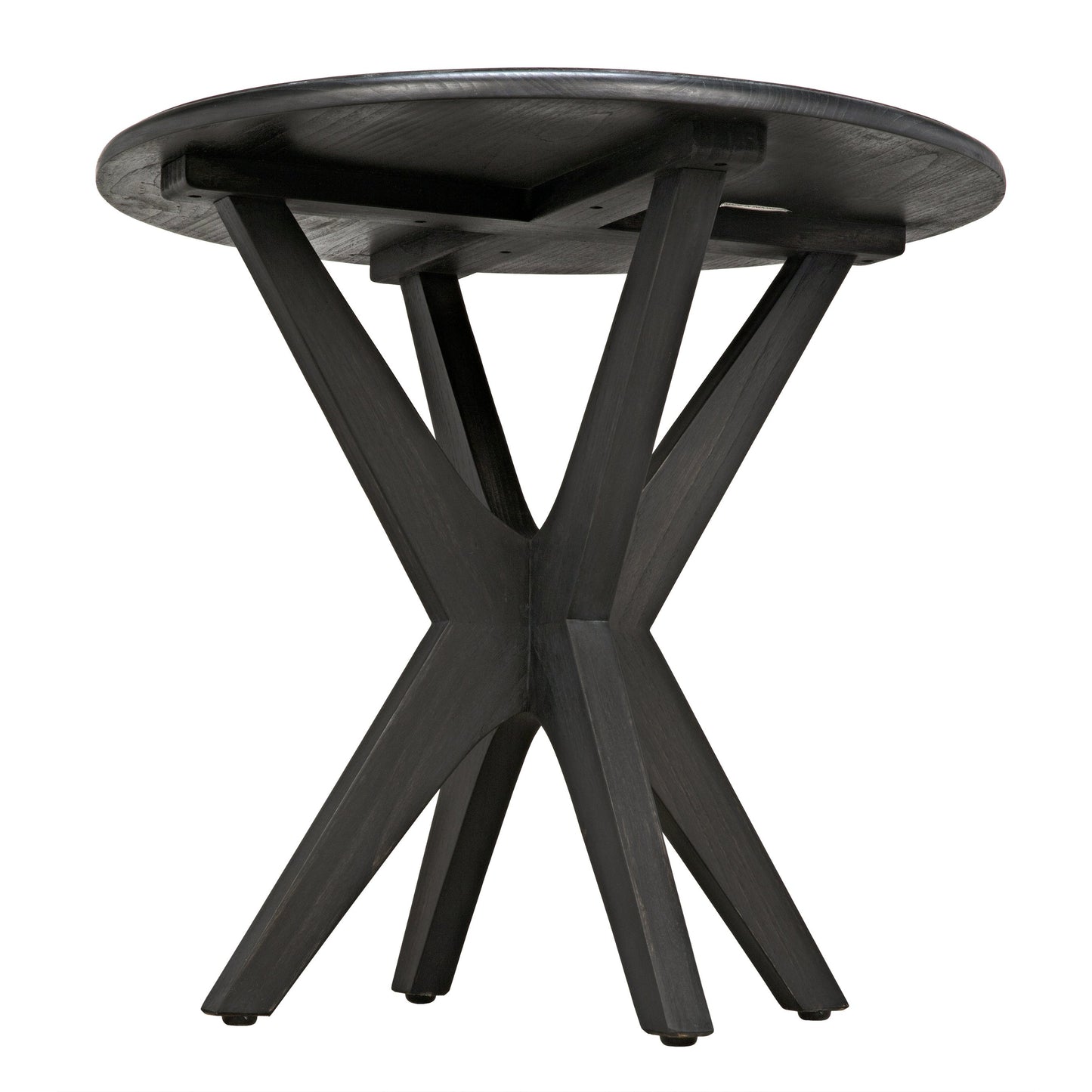 003 S-334796 | Additional Silo | Fox Side Table by Noir in charcoal black. Made from sungkai in a modern style.
