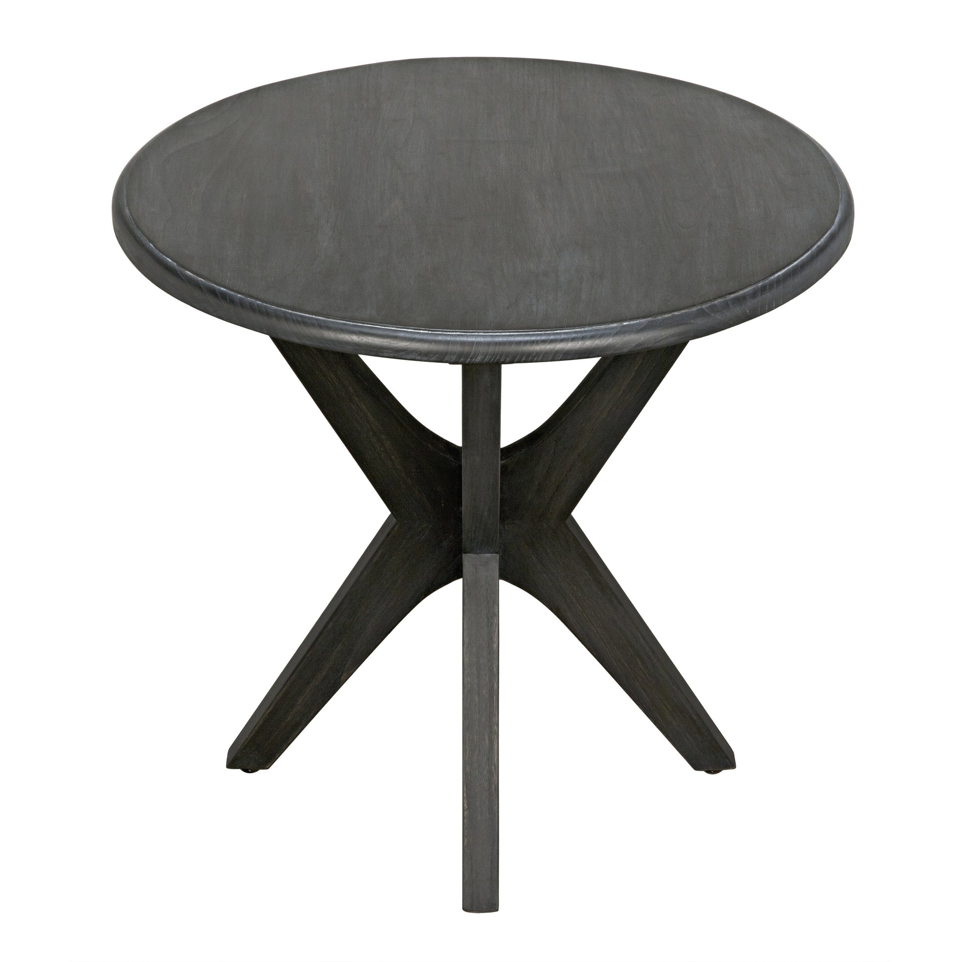 Fox Side Table by Noir in charcoal black. Made from sungkai in a modern style.