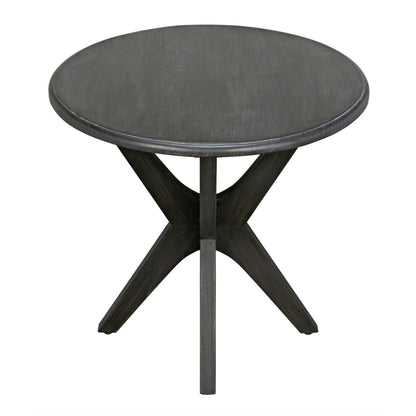 Fox Side Table by Noir in charcoal black. Made from sungkai in a modern style.