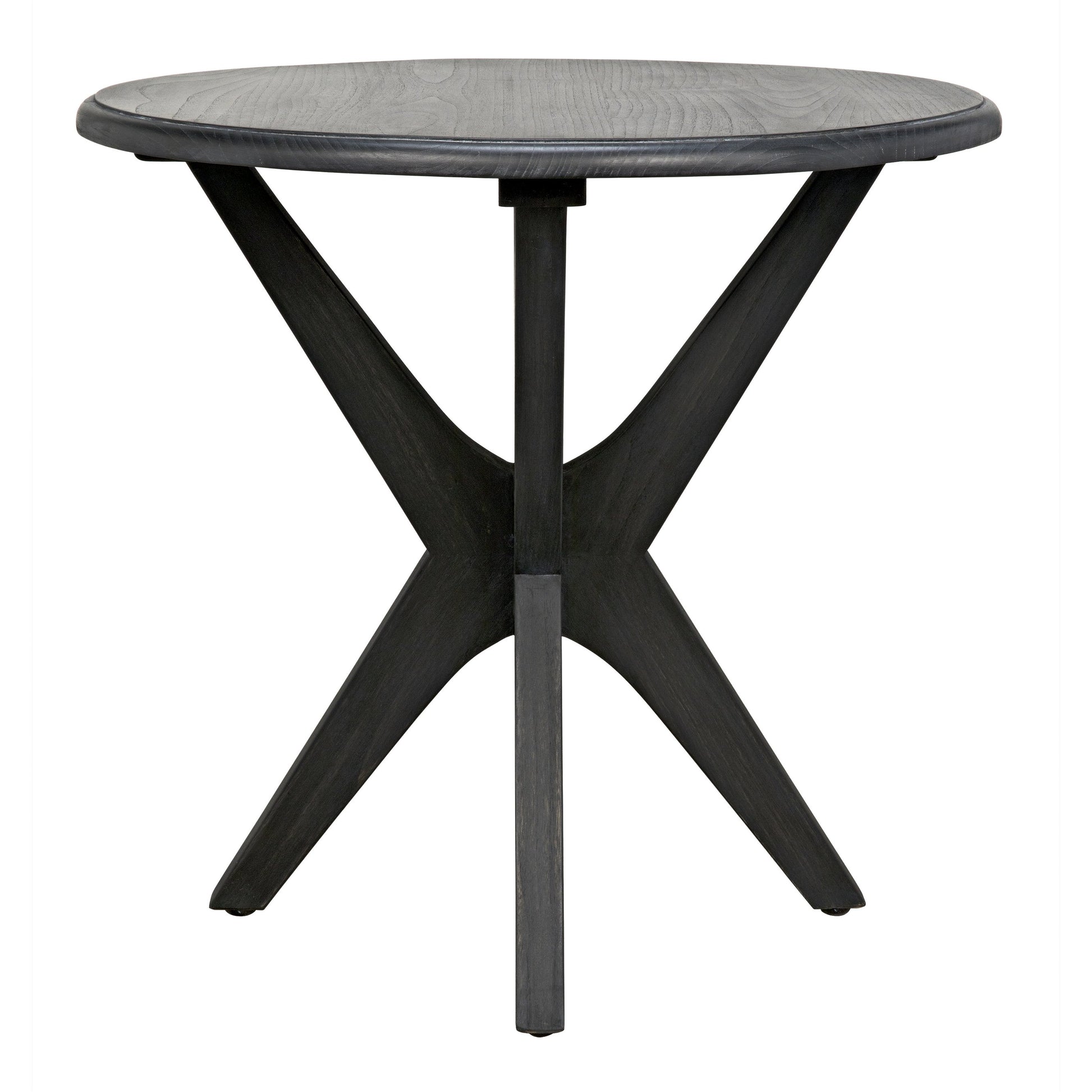 Fox Side Table by Noir in charcoal black. Made from sungkai in a modern style.