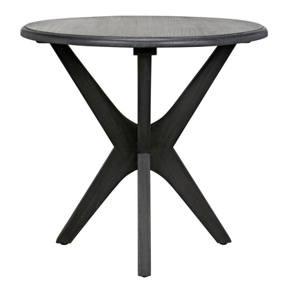 Fox Side Table by Noir in charcoal black. Made from sungkai in a modern style.