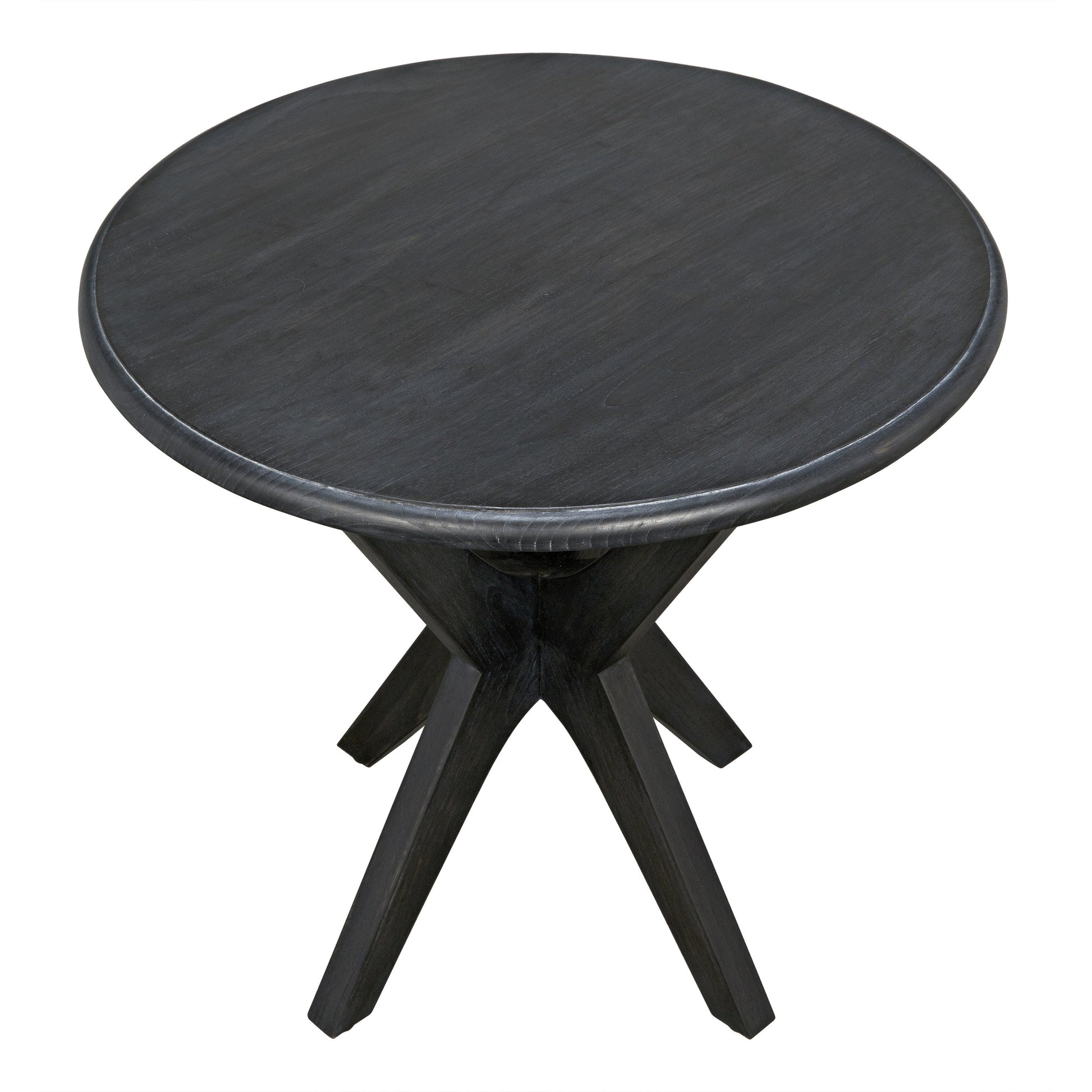 Fox Side Table by Noir in charcoal black. Made from sungkai in a modern style.