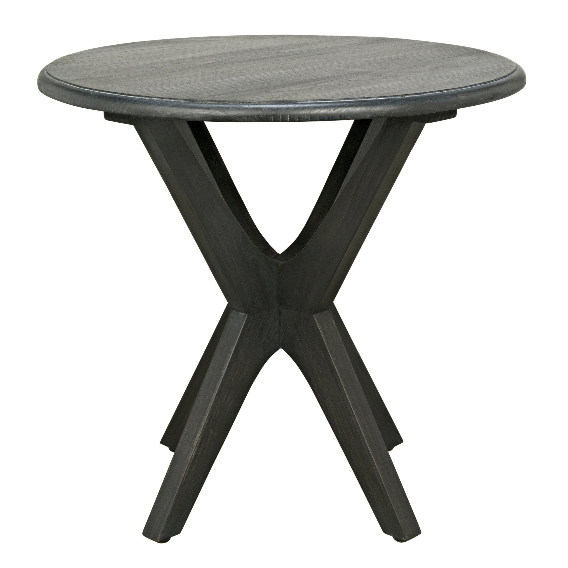 Fox Side Table by Noir in charcoal black. Made from sungkai in a modern style.