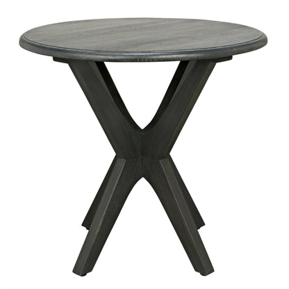 Fox Side Table by Noir in charcoal black. Made from sungkai in a modern style.