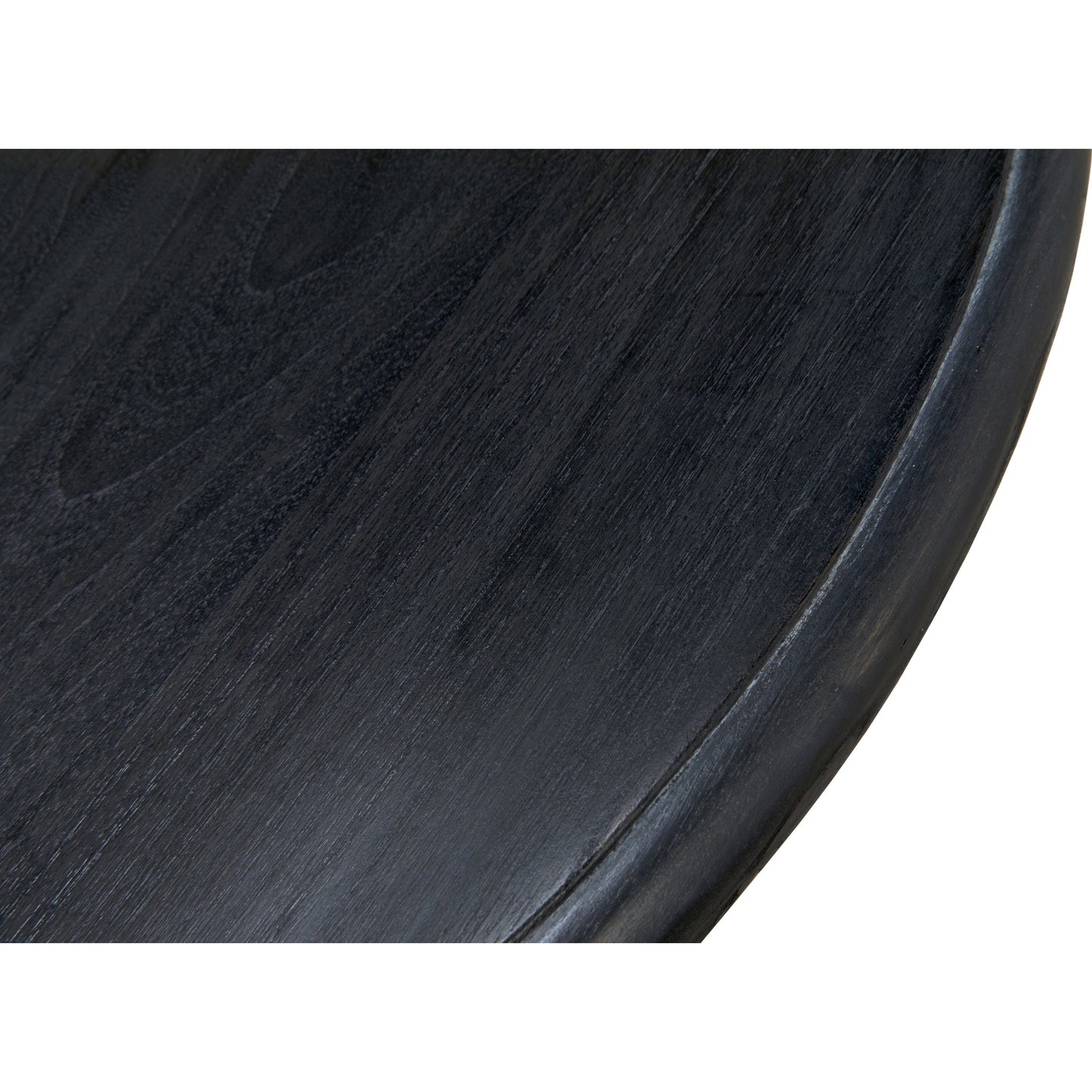 009 S-334796 | Closeup | Fox Side Table by Noir in charcoal black. Made from sungkai in a modern style.