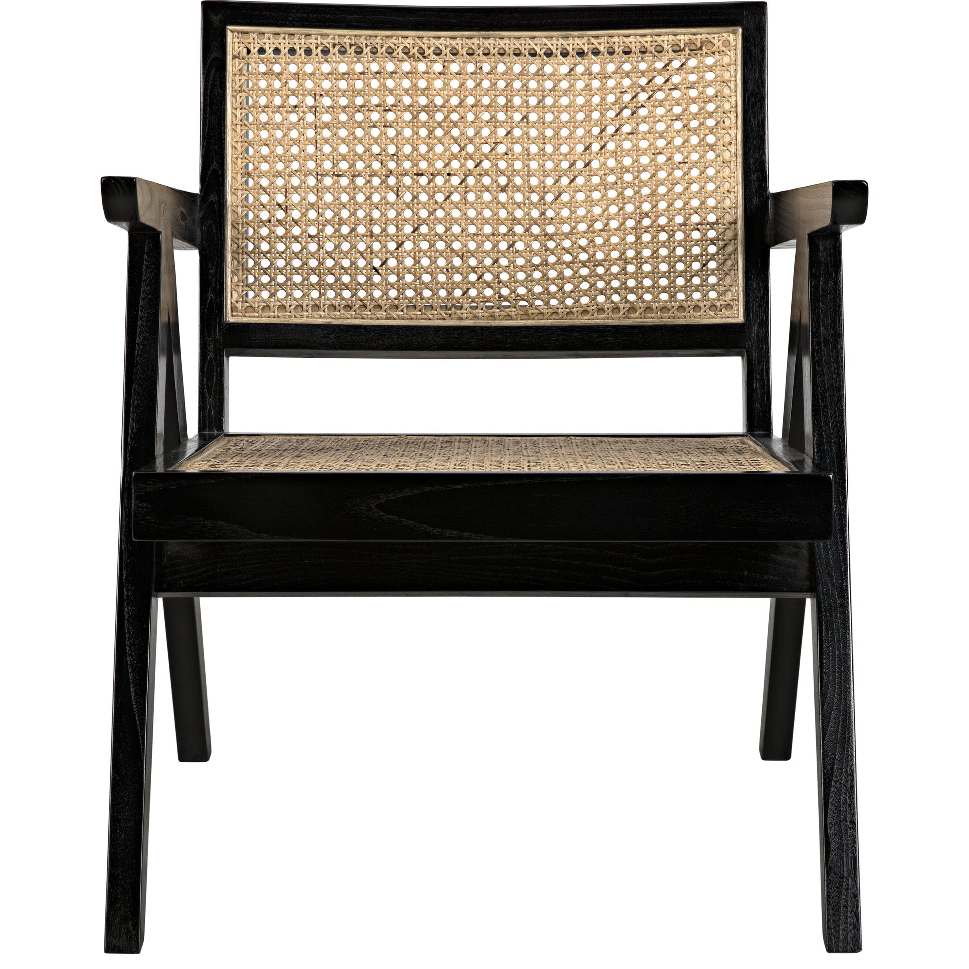 Jude Relax Chair by Noir in charcoal black. Made from sungkai wood in a modern style.