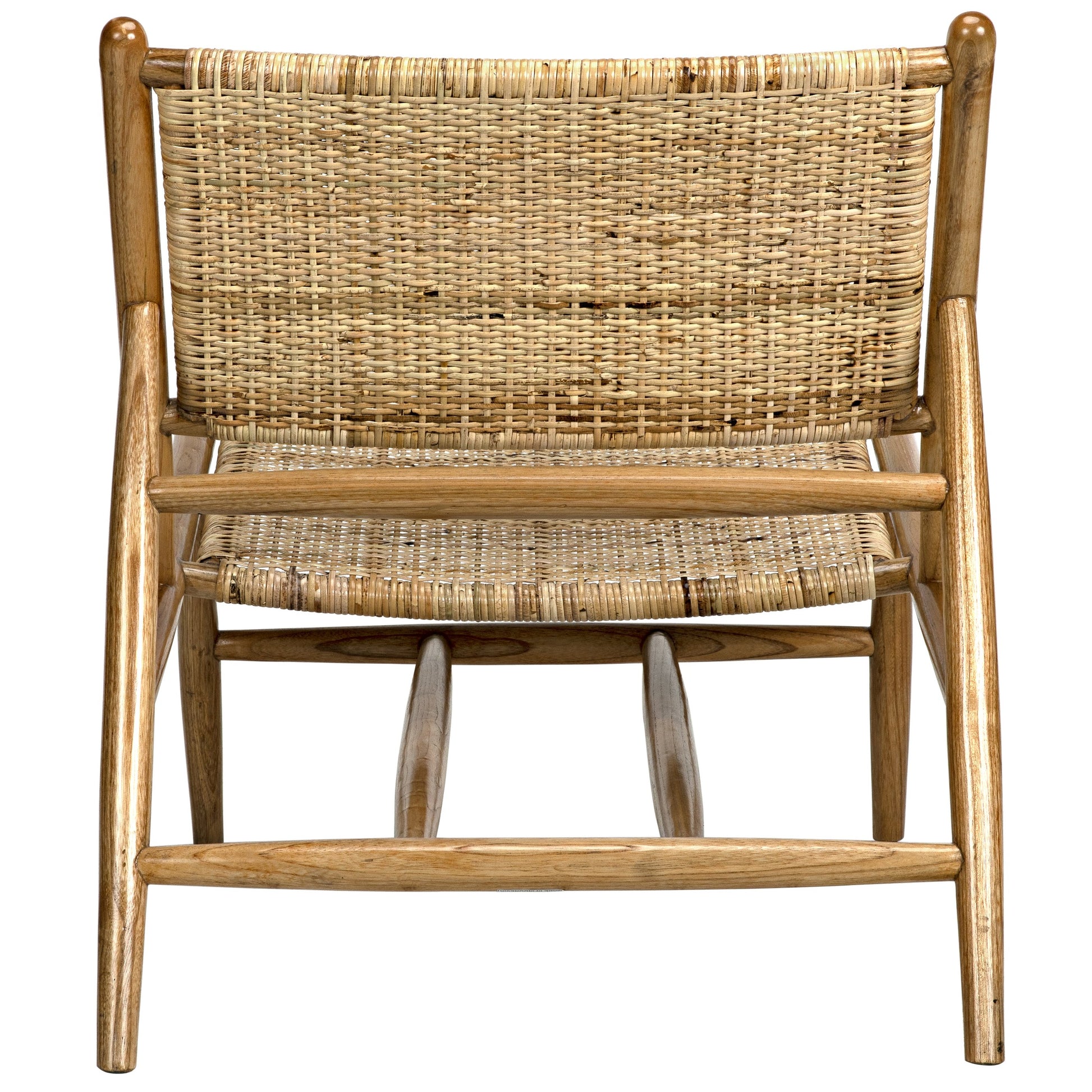 Bundy Relax Chair by Noir in sungkai. Made from teak, rattan in a coastal style.