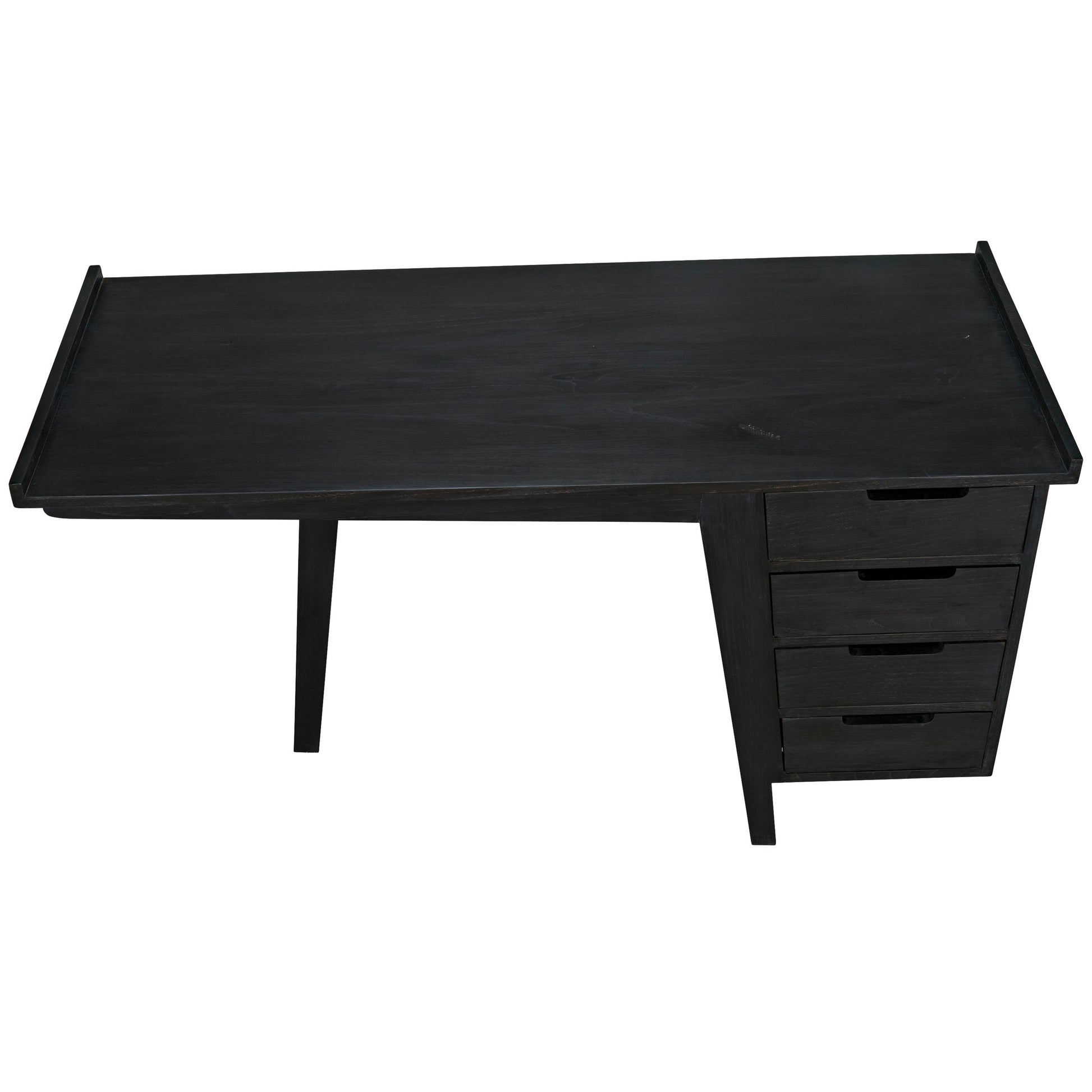 Kennedy Desk by Noir in charcoal black. Made from sungkai in a modern style.