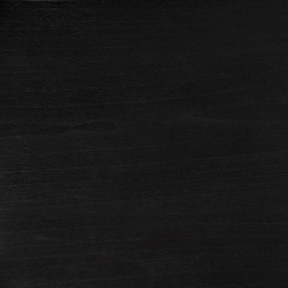 Augustus Desk by Noir in charcoal black. Made from mindi, brass hardware in a unique style.
