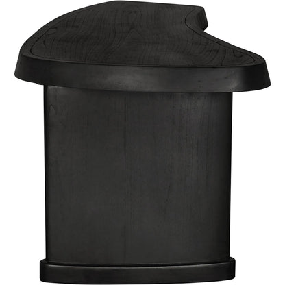 Augustus Desk by Noir in charcoal black. Made from mindi, brass hardware in a unique style.