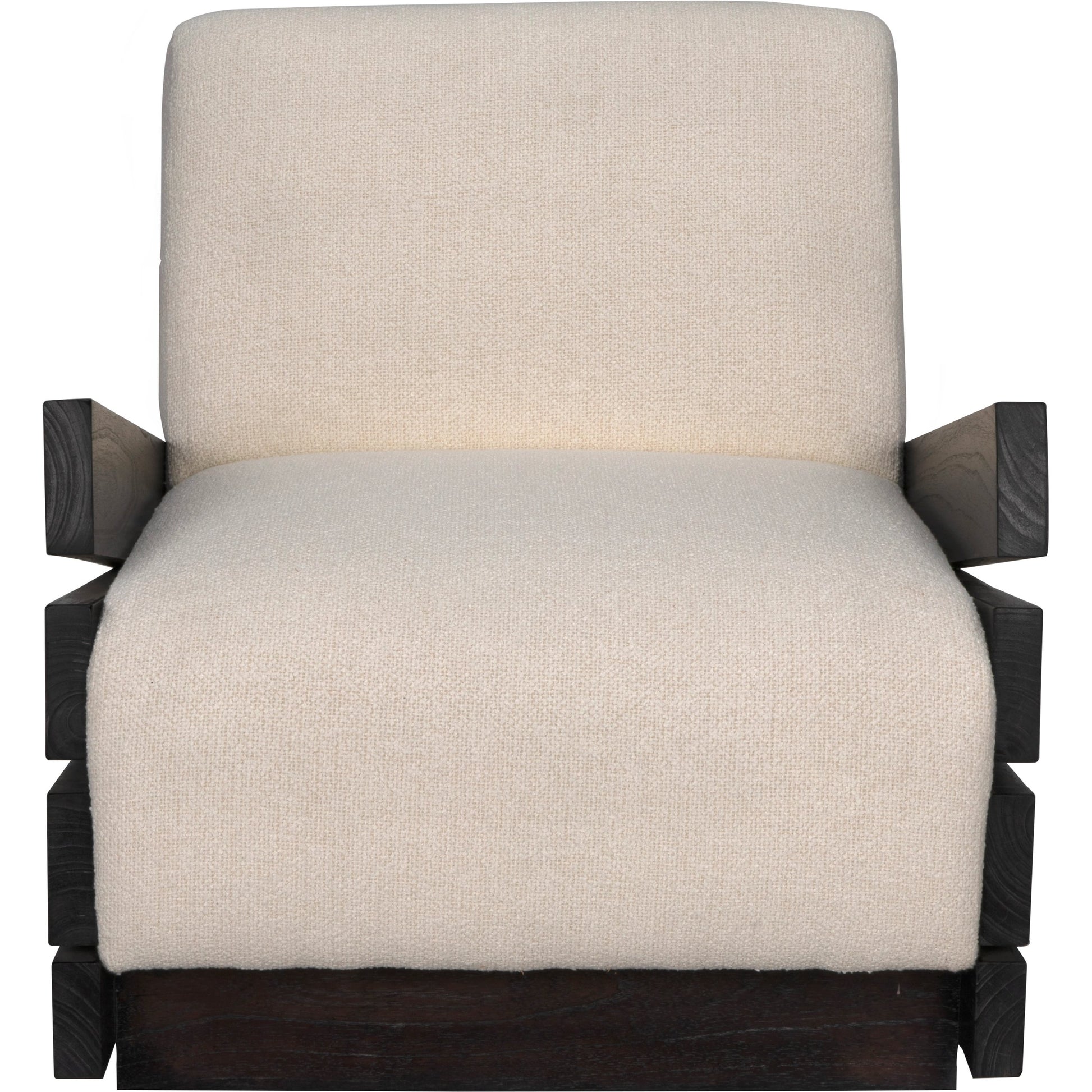 Slide Chair by Noir in sombre. Made from mindi and off white fabric in a modern style.