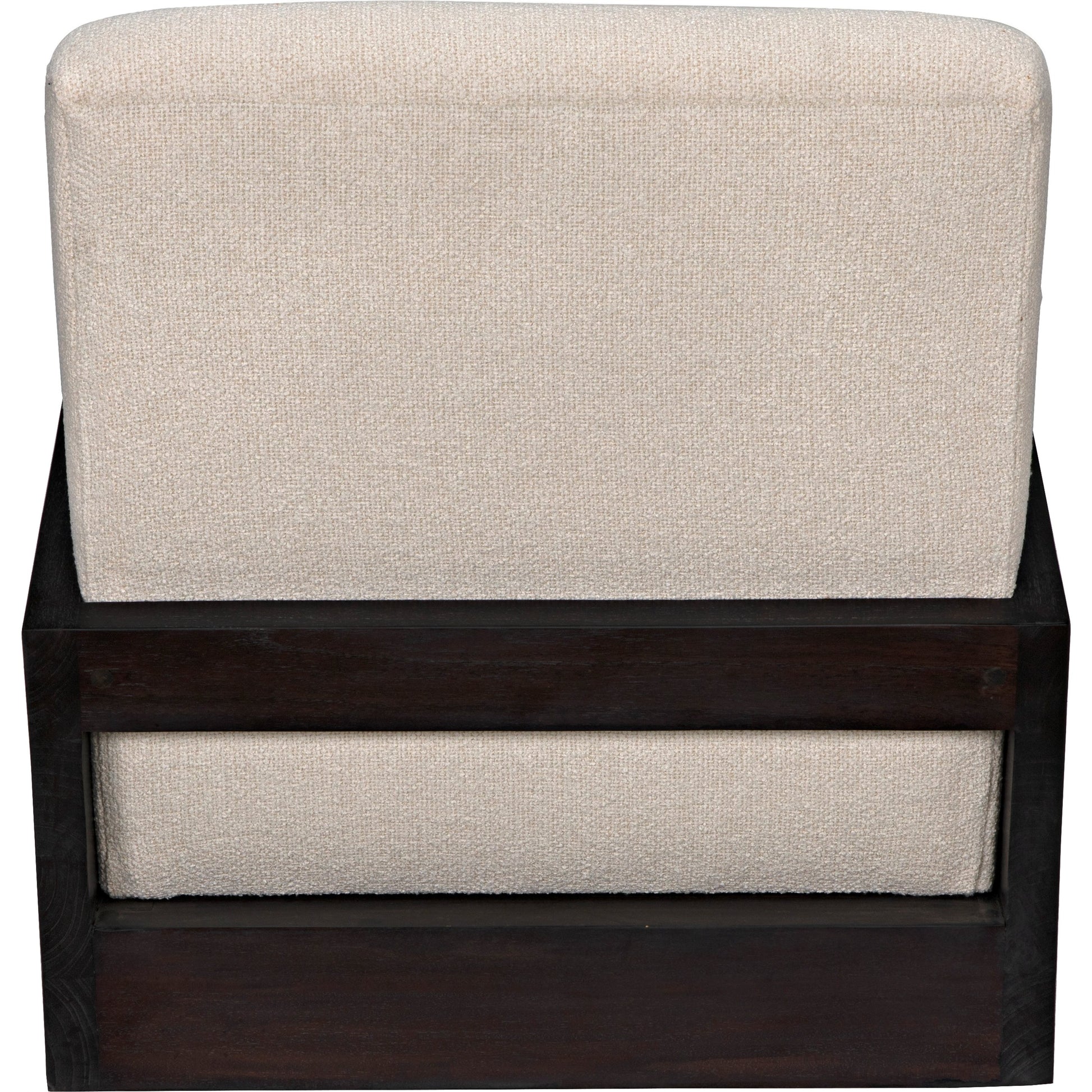 Slide Chair by Noir in sombre. Made from mindi and off white fabric in a modern style.