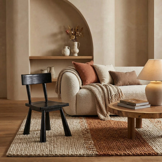 Gilbert Chair by Noir in charcoal black. Made from sungkai in a modern style.