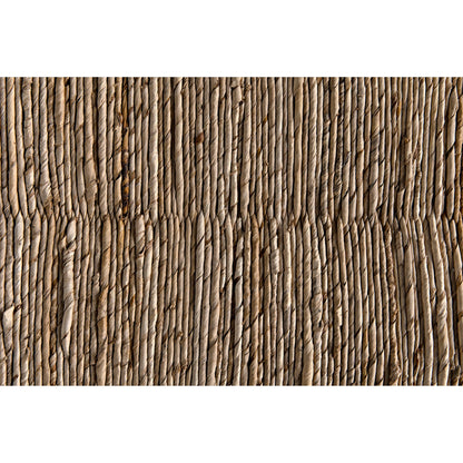 Stockholm Bench by Noir in rush seagrass. Made from teak and rush seagrass in a cottage & farmhouse style.