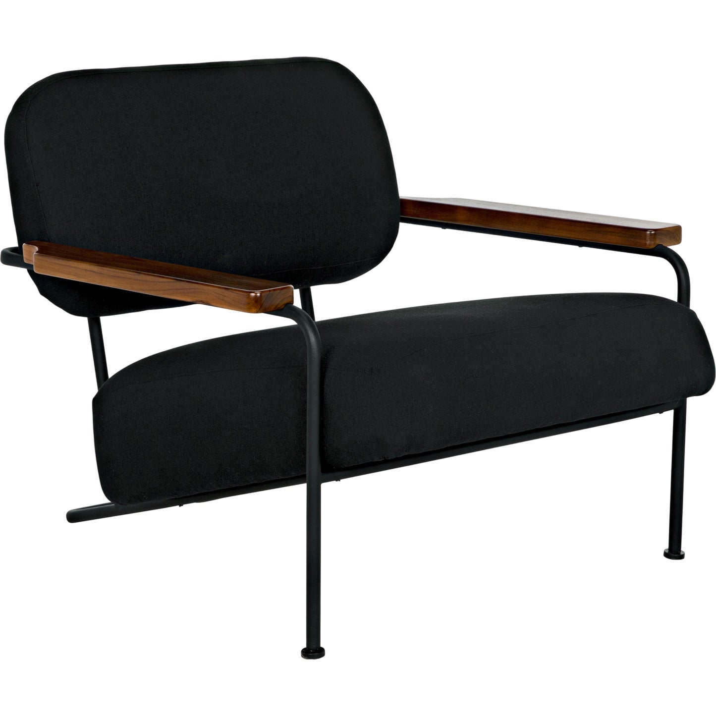 000 SI-1957061 | Primary Silo | Zeus Chair by Noir in black, teak. Made from industrial steel and teak in a modern style.