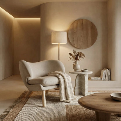 Valerie Chair by Noir. Made from sungkai and fabric in a modern style.