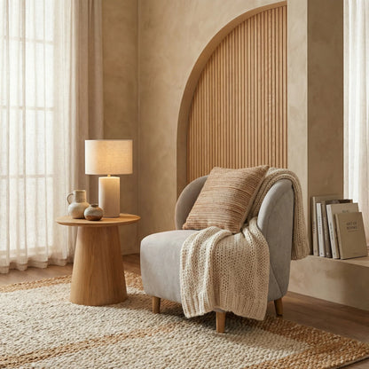 Laffont Chair by Noir. Made from sungkai and fabric in a modern style.