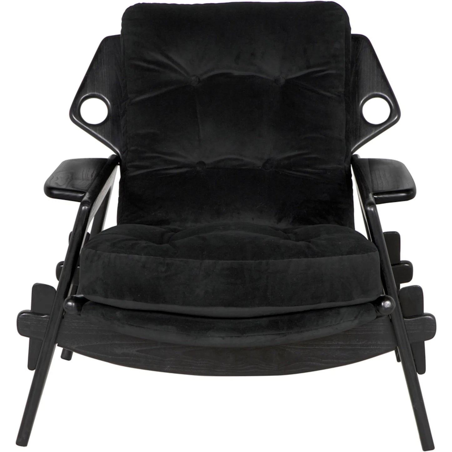 002 SI-2635207 | Additional Silo | Pax Chair with Performance Velvet Upholstery by Noir in charcoal black. Made from mindi in a unique style.