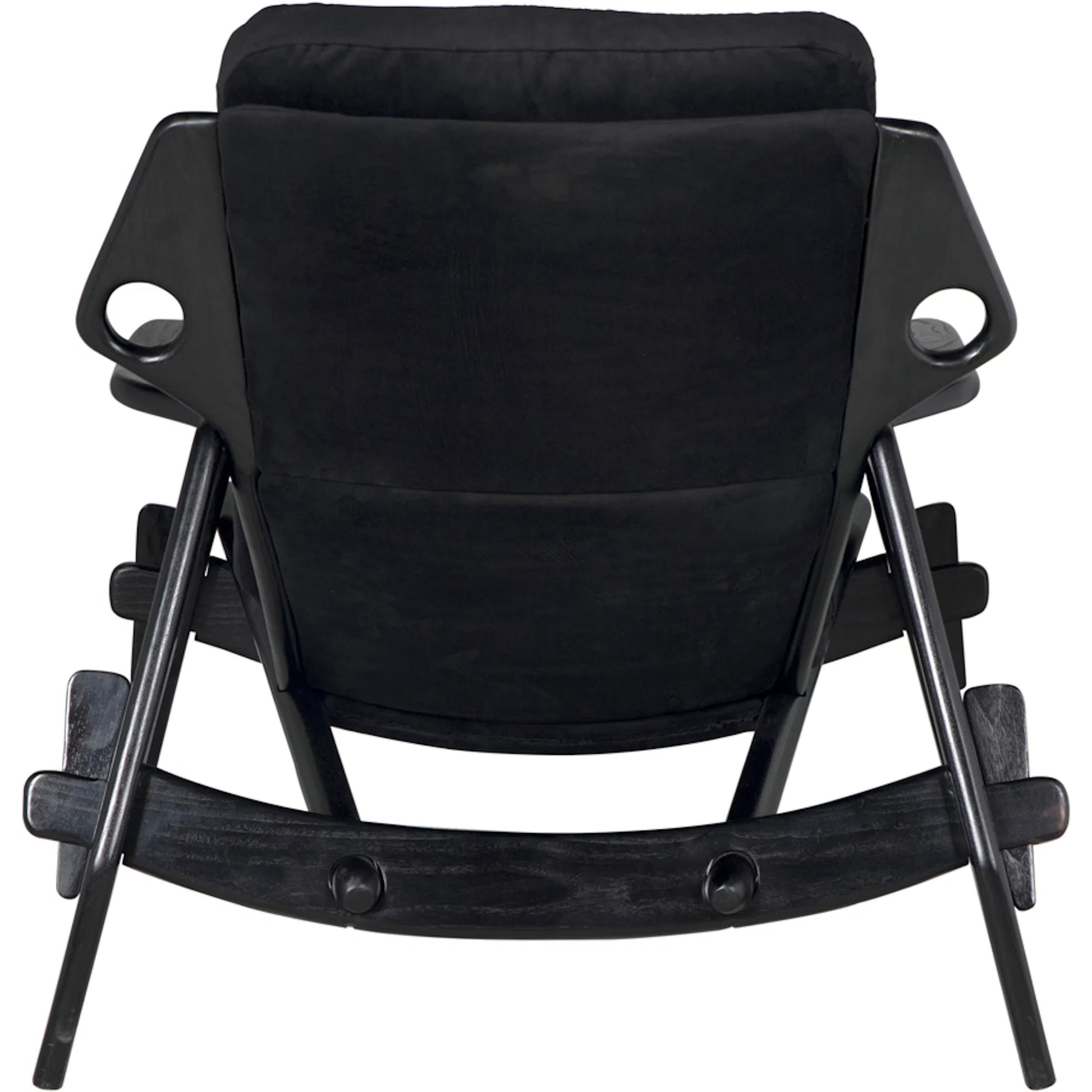 Pax Chair with Performance Velvet Upholstery by Noir in charcoal black. Made from mindi in a unique style.