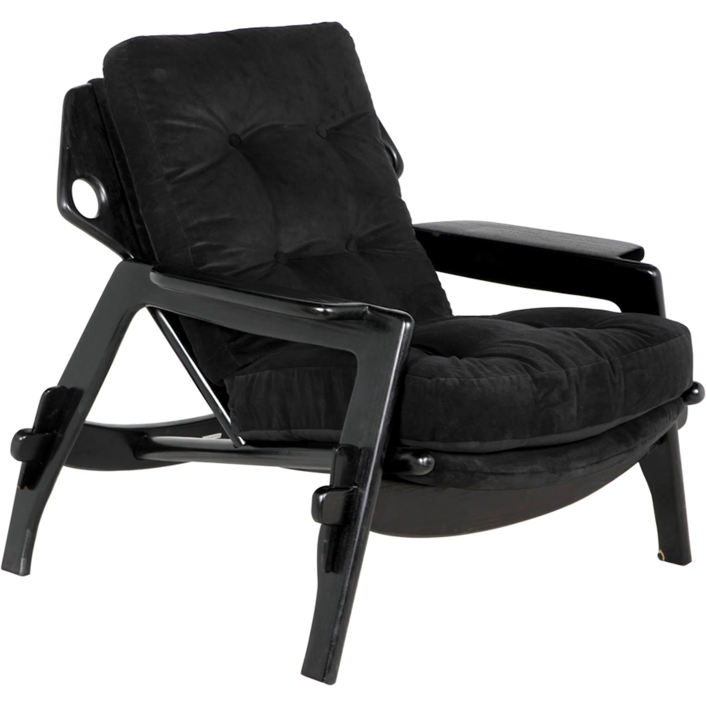 000 SI-2635207 | Primary Silo | Pax Chair with Performance Velvet Upholstery by Noir in charcoal black. Made from mindi in a unique style.
