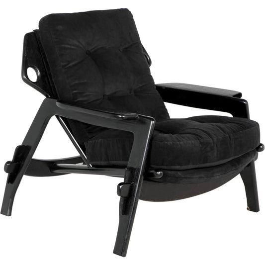000 SI-2635207 | Primary Silo | Pax Chair with Performance Velvet Upholstery by Noir in charcoal black. Made from mindi in a unique style.