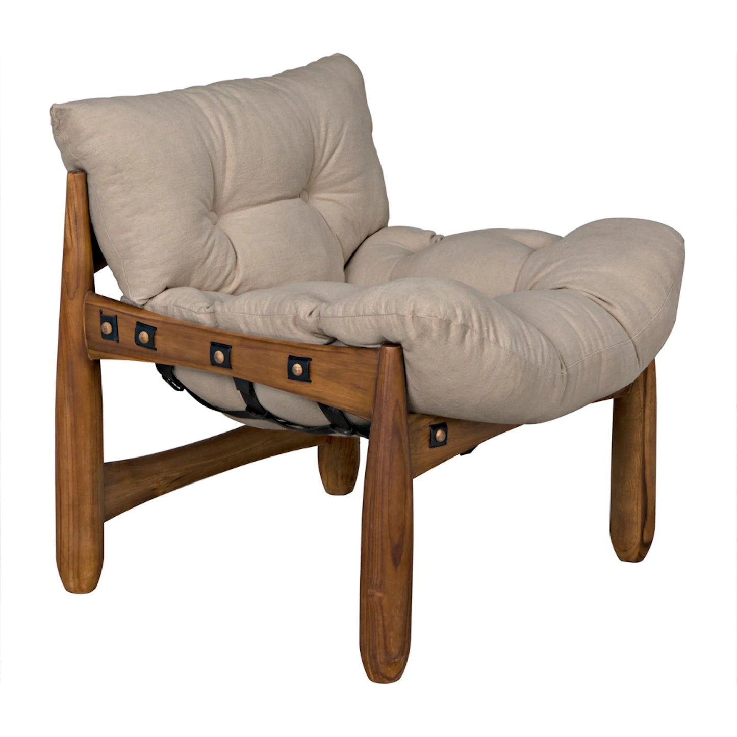 000 SI-2635193 | Primary Silo | Dante Chair by Noir in clear coat satin. Made from teak in a unique style.
