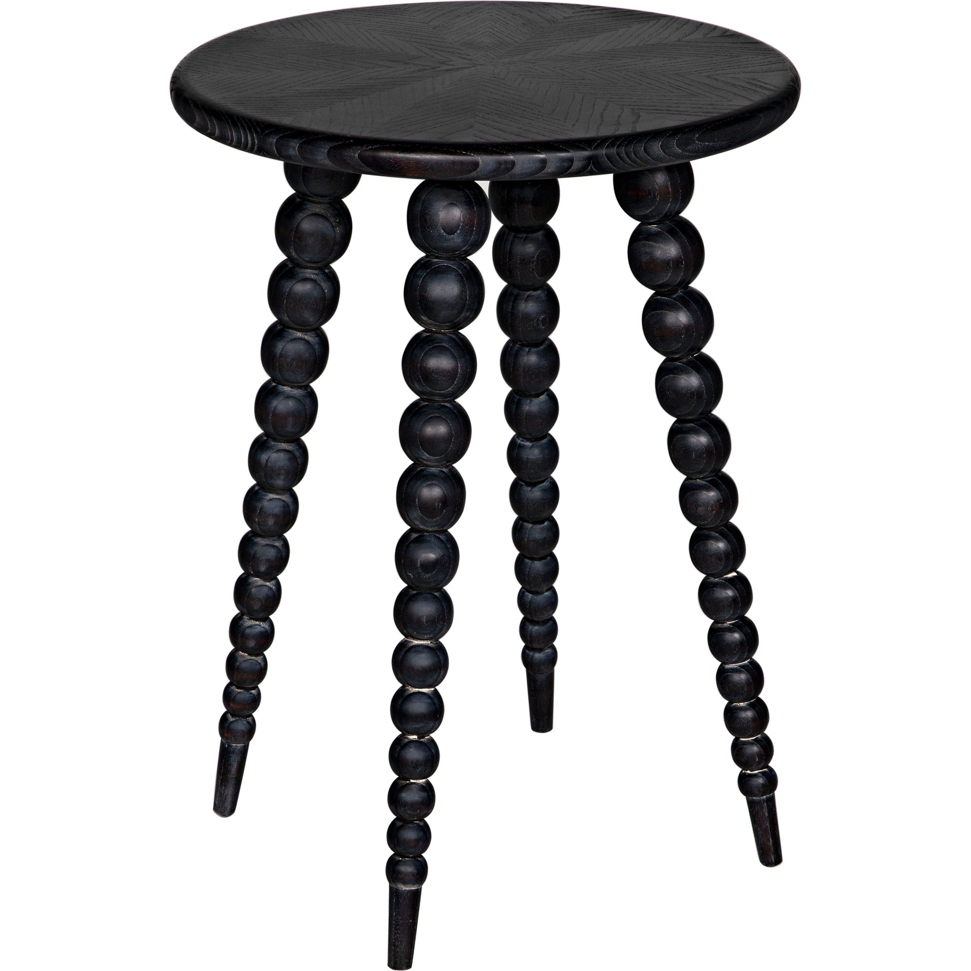 Rebecca Side Table by Noir in cinder black. Made from mindi in a modern style.