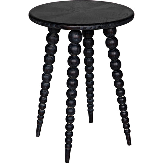 Rebecca Side Table by Noir in cinder black. Made from mindi in a modern style.