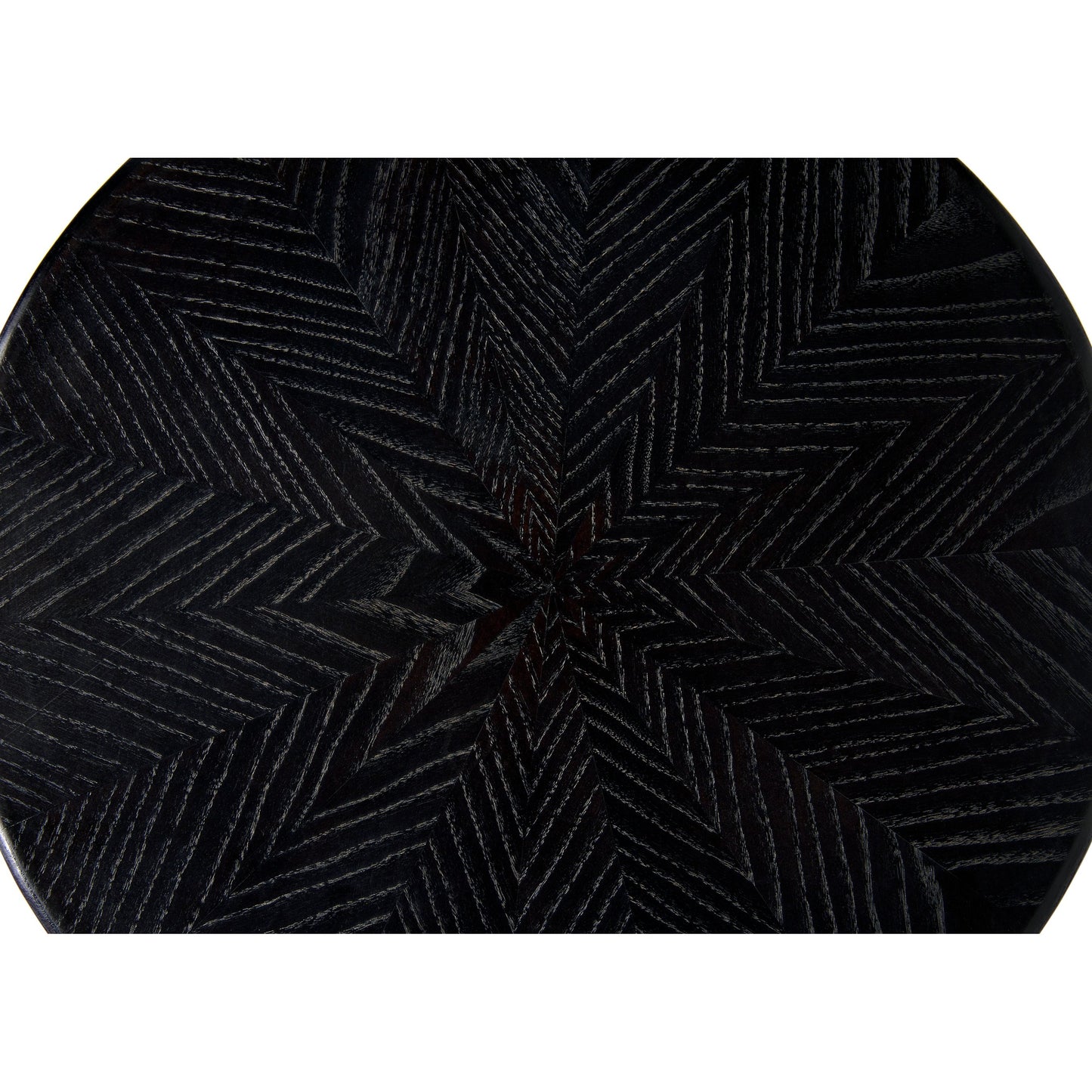 005 SI-2018548 | Closeup | Rebecca Side Table by Noir in cinder black. Made from mindi in a modern style.