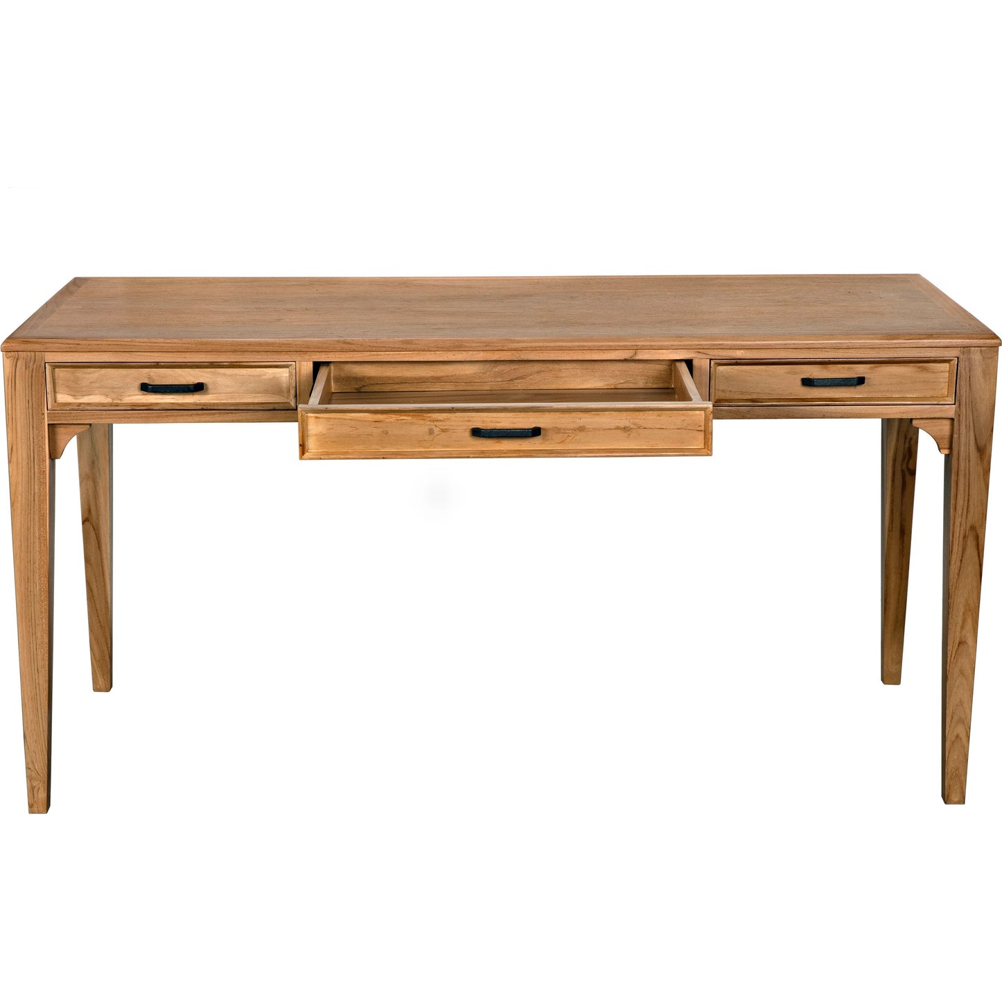 013 SI-2130189 | Additional Silo | Ambrose Desk by Noir in bleached teak. Made from teak with brass pulls in a cottage & farmhouse style.