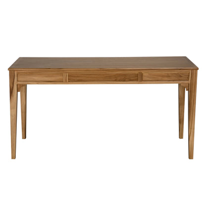 Ambrose Desk by Noir in bleached teak. Made from teak with brass pulls in a cottage & farmhouse style.