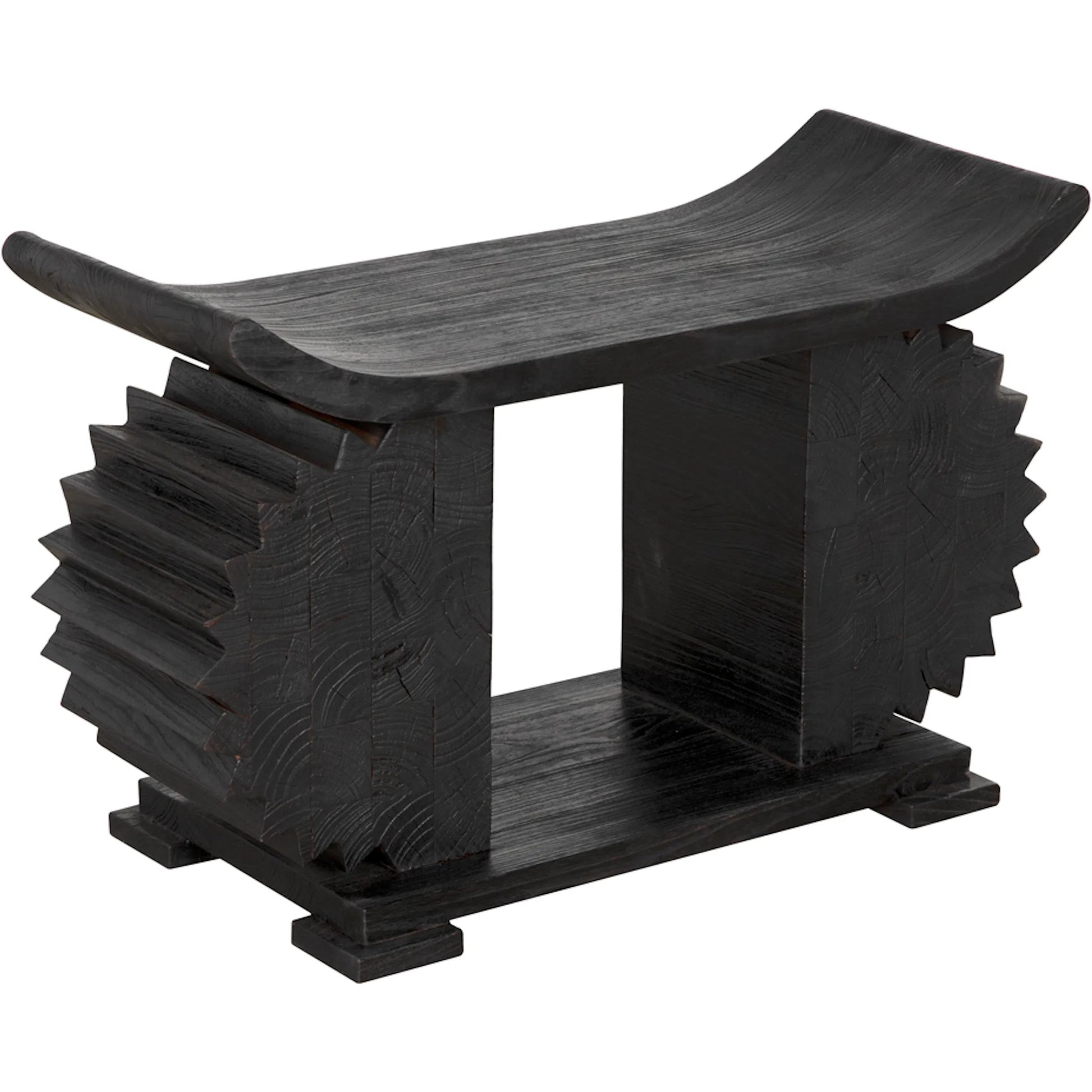 Duma Bench by Noir in burnt black. Made from munggur in a modern style.